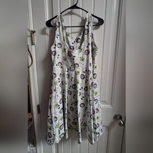 Disney The Nightmare Before Christmas White Fit-and-Flare Dress